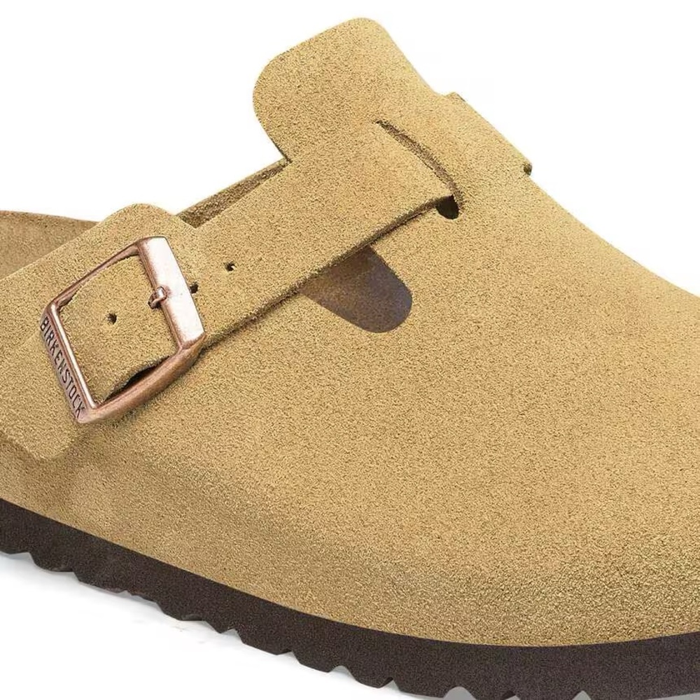 BIRKENSTOCK Boston Clog Latte Cream Leather Slip On Size 9 NEW - Picture 15 of 16